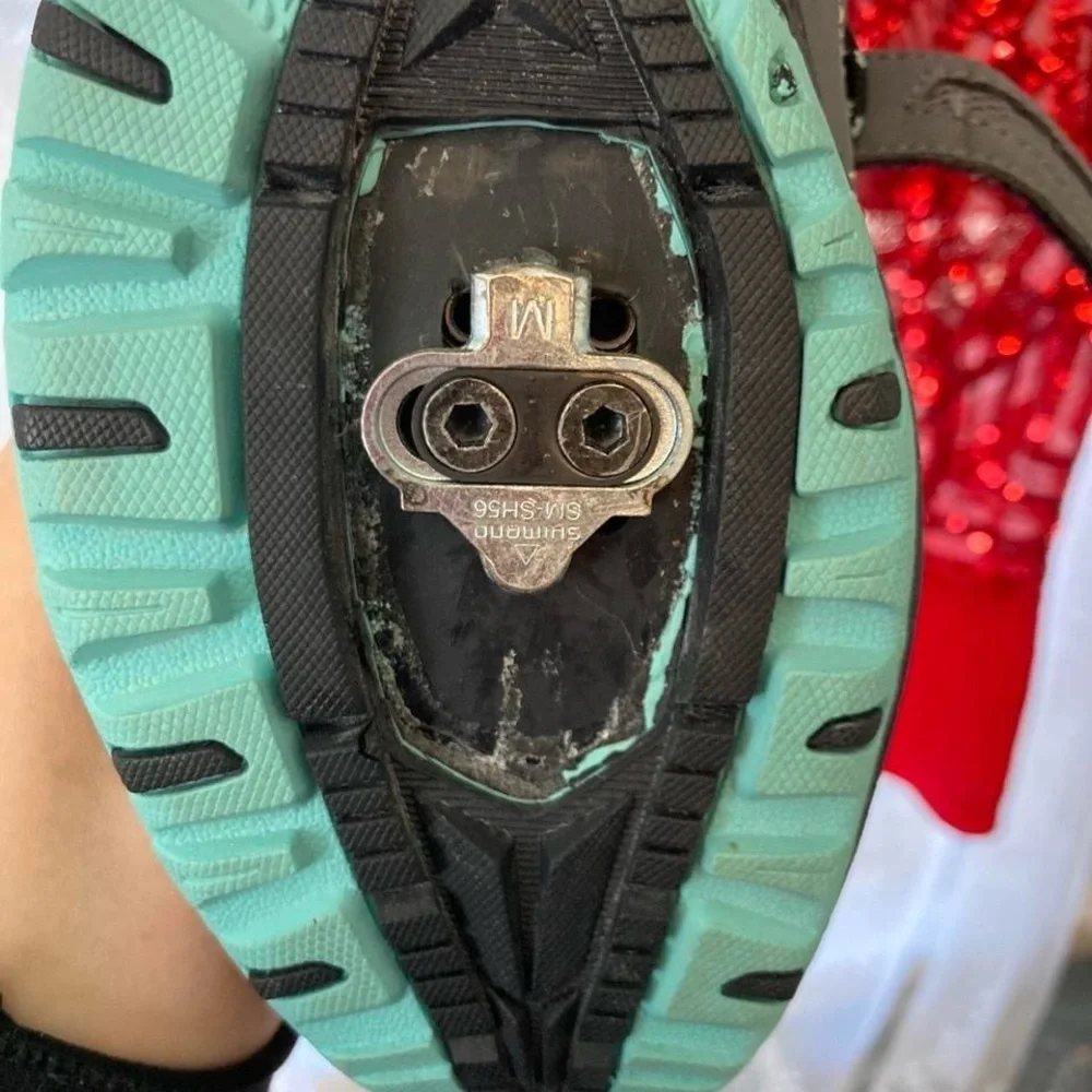 Grey, Black and green Cycling Cleats 9 1/2 Bontrager